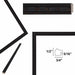 40x60 Frame Narrow Black Stars Picture Frame