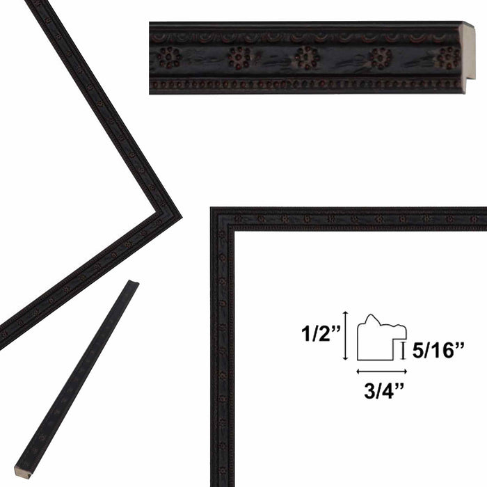 Narrow Black Stars Picture Frame Office Décor