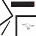 32x48 Frame Narrow Black Stars Picture Frame