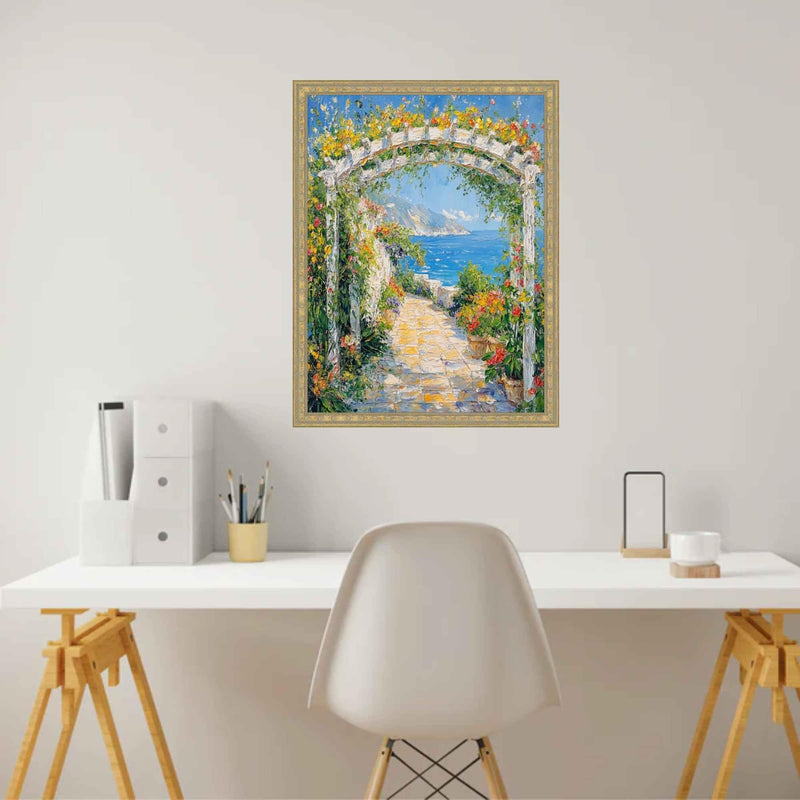 Narrow Gold Stars Picture Frame Office Décor