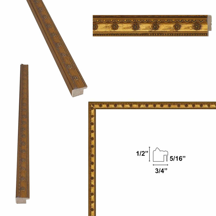 32x48 Frame Narrow Gold Stars Picture Frame
