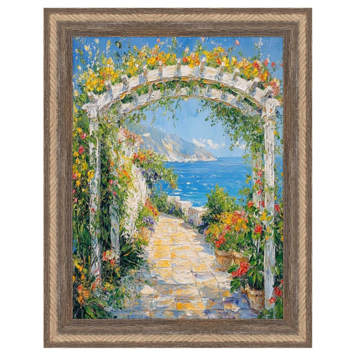 32x48 Frame Nautical Rope Dock Boat Rustic Brown Picture Frame