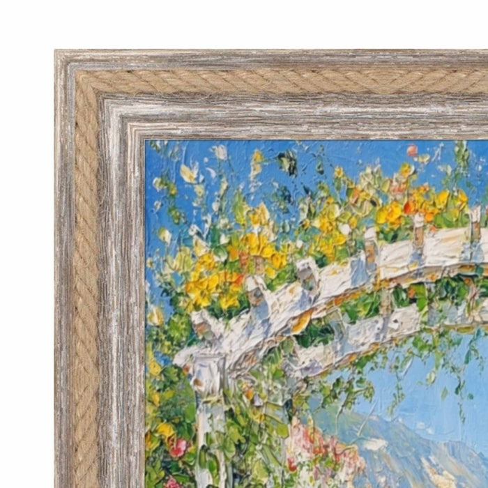 32x48 Frame Nautical Rope Dock Boat Rustic White Wash Picture Frame