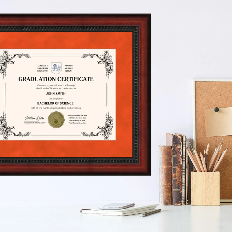 Oklahoma State University Diploma Frame 8.5x11 Certificate Orange