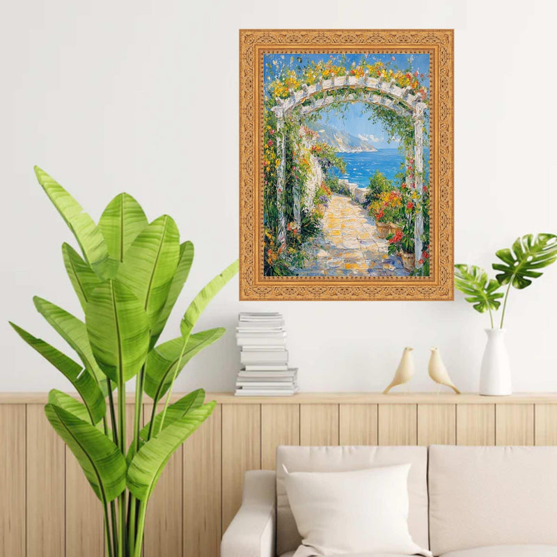 30x36 Frame Ornate Gold Baroque With Bead Picture Frame