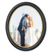 Traditional 8x10 Black Oval Picture Frame with Gold Vintage