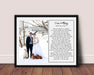 Personalized anniversary lyric wall art gift for wife or husband wall  Picture Frame Store New Jersey