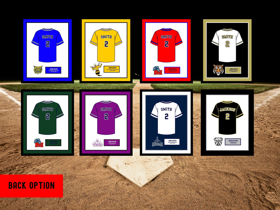 High School Softball Senior Night Girls Gift Picture frame Jersey 20x24 inch  shopmodernmemory.com 