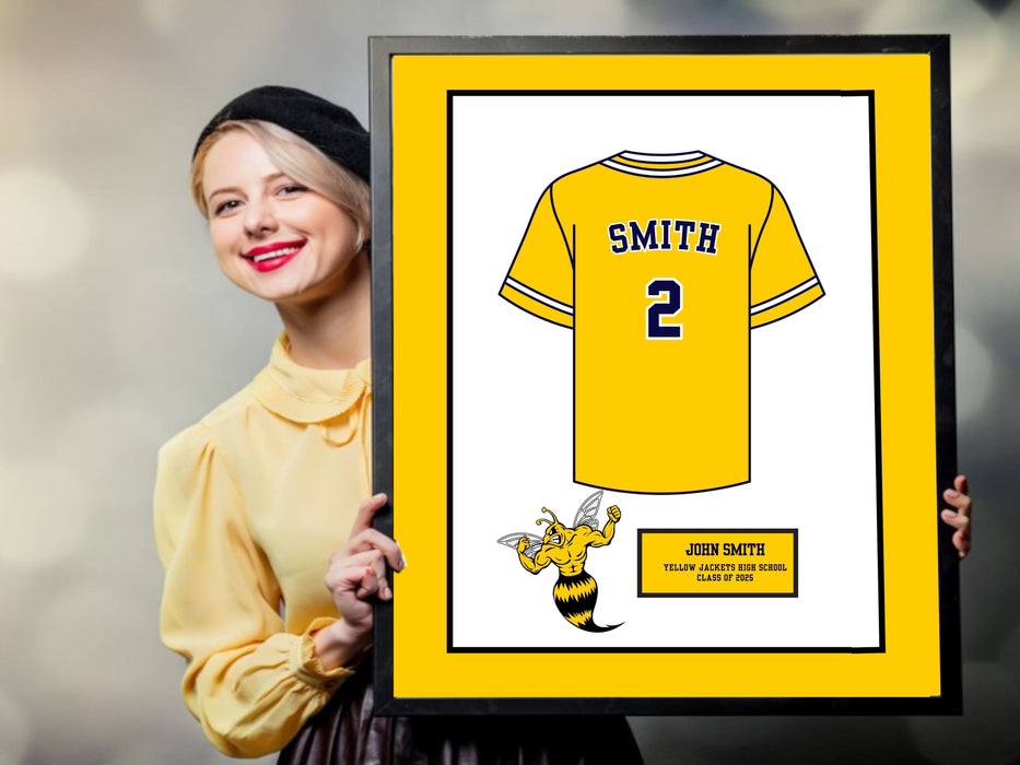 High School Softball Senior Night Girls Gift Picture frame Jersey 20x24 inch  shopmodernmemory.com 