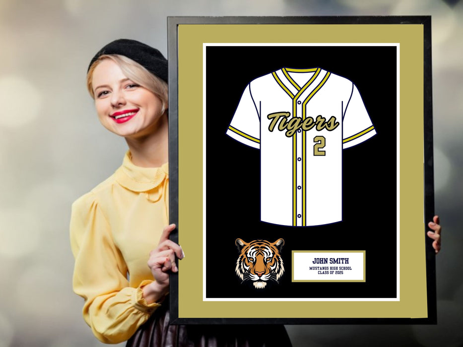 High School Softball Senior Night Girls Gift Picture frame Jersey 20x24 inch  shopmodernmemory.com 