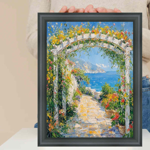 40x40 Frame Round Matte Black Picture Frame