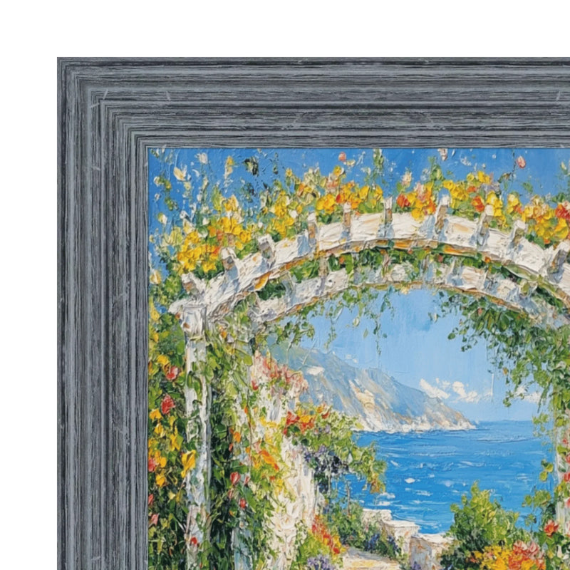12x20 Frame Rustic Wide Wood Ocean Blue Picture Frame