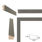 20x40 Frame Rustic Wide Wood Ocean Blue Picture Frame