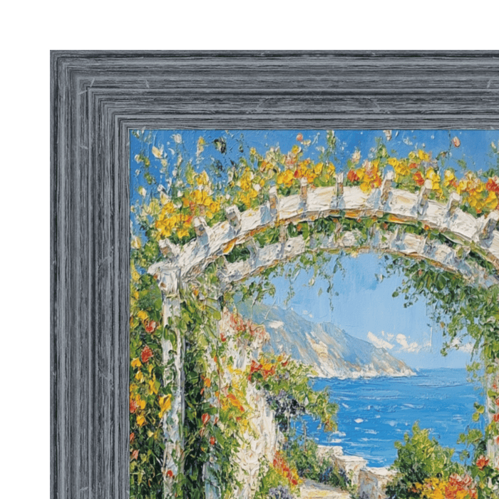 32x48 Frame Rustic Wide Wood Ocean Blue Picture Frame