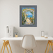 32x48 Frame Rustic Wide Wood Ocean Blue Picture Frame