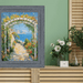 32x48 Frame Rustic Wide Wood Ocean Blue Picture Frame