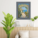 32x48 Frame Rustic Wide Wood Ocean Blue Picture Frame