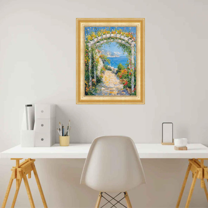 10x15 Frame Scoop Beaded Gold Picture Frame