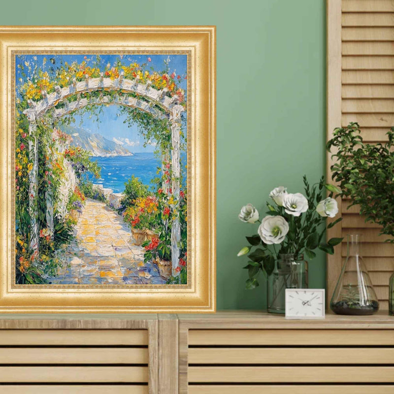 30x40 Frame Scoop Beaded Gold Picture Frame