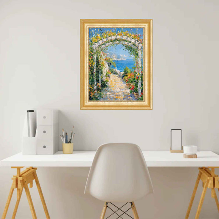 32x48 Frame Scoop Beaded Gold Picture Frame