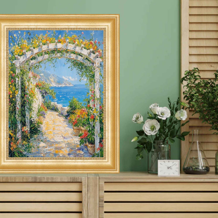 32x48 Frame Scoop Beaded Gold Picture Frame