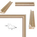 30x40 Frame Scoop Silver Gold Leaf Wash Picture Frame