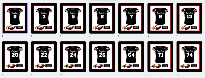 Southern Boone County High School 14 Jersey Frames 18x24