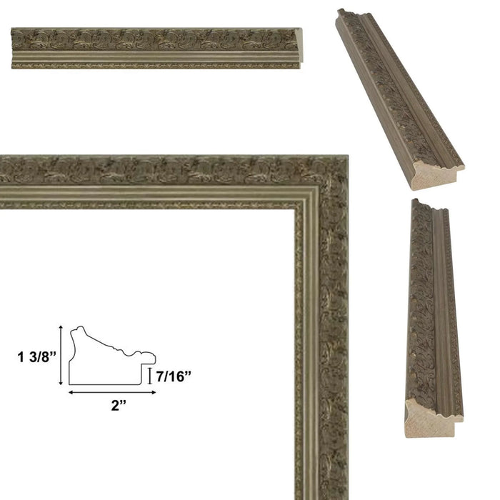 26x26 Frame Silver Baroque Ornate Picture Frame