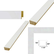 Simple Flat Matte White Wood Picture Frame 