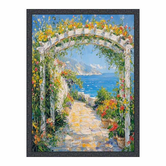 32x48 Frame Slim Black Ash Floral Picture Frame