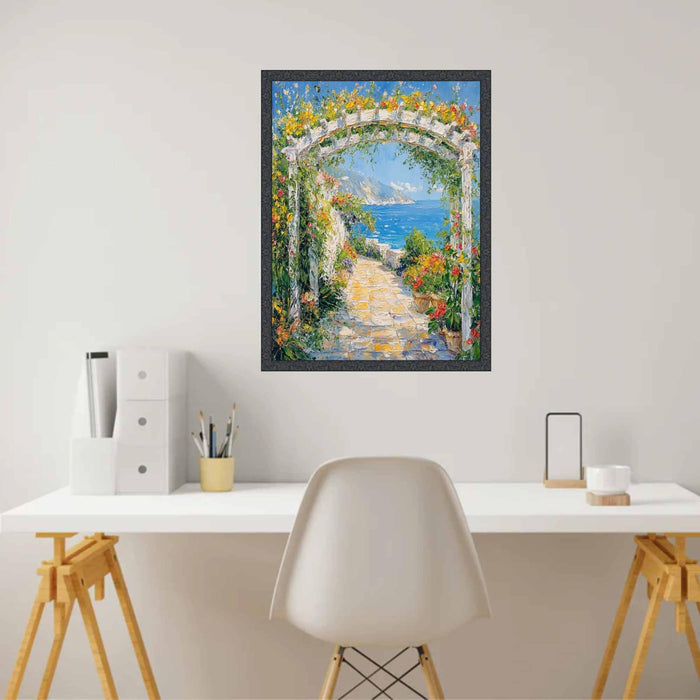 40x60 Frame Slim Black Ash Floral Picture Frame
