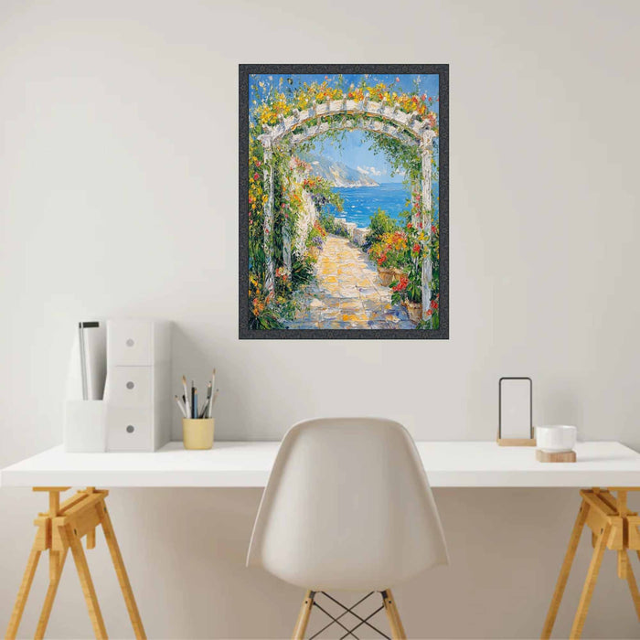 32x48 Frame Slim Black Ash Floral Picture Frame