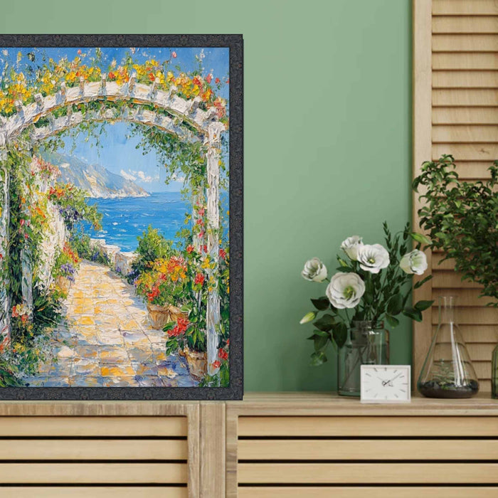 32x48 Frame Slim Black Ash Floral Picture Frame