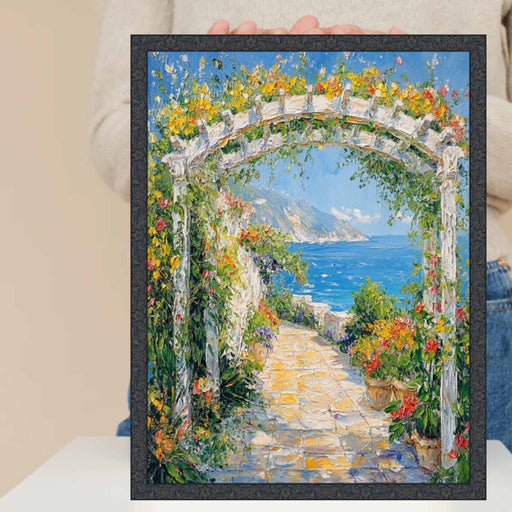 32x48 Frame Slim Black Ash Floral Picture Frame