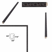 Slim Black Ash Floral Picture Frame Home Office