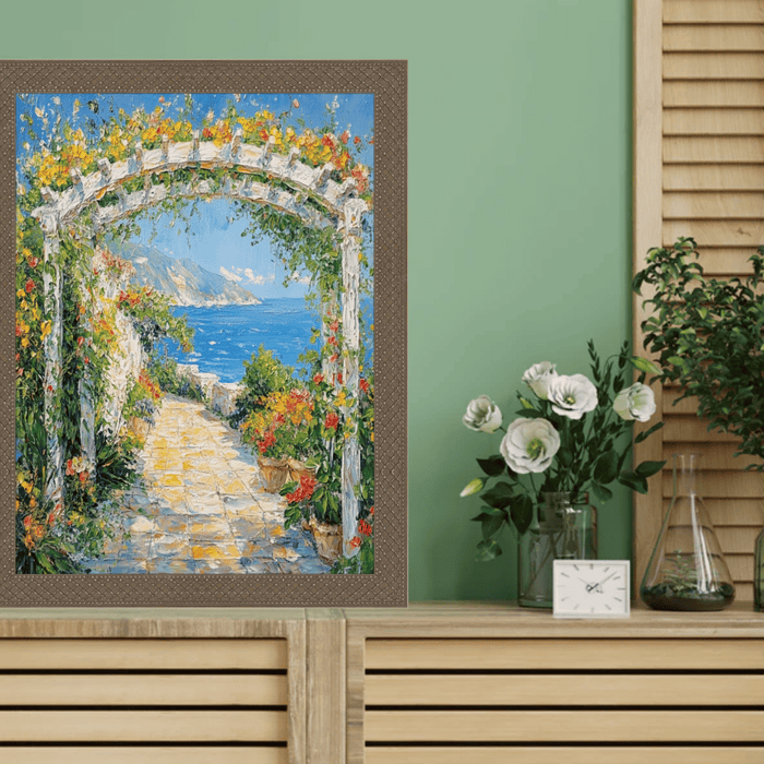 40x60 Frame Slim Cris Cross Gothic Aged Antique Silver Picture Frame