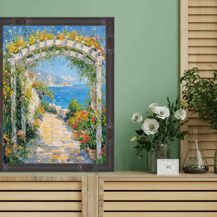 32x48 Frame Slim Dark Bamboo Wood Picture Frame Boho