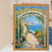 13x16 Frame Slim Gold Leaf Beaded Picture Frame