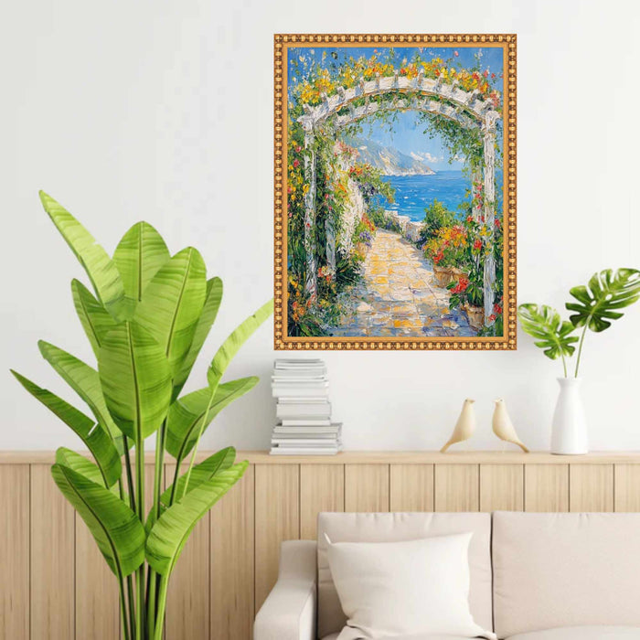 32x48 Frame Slim Gold Leaf Beaded Picture Frame