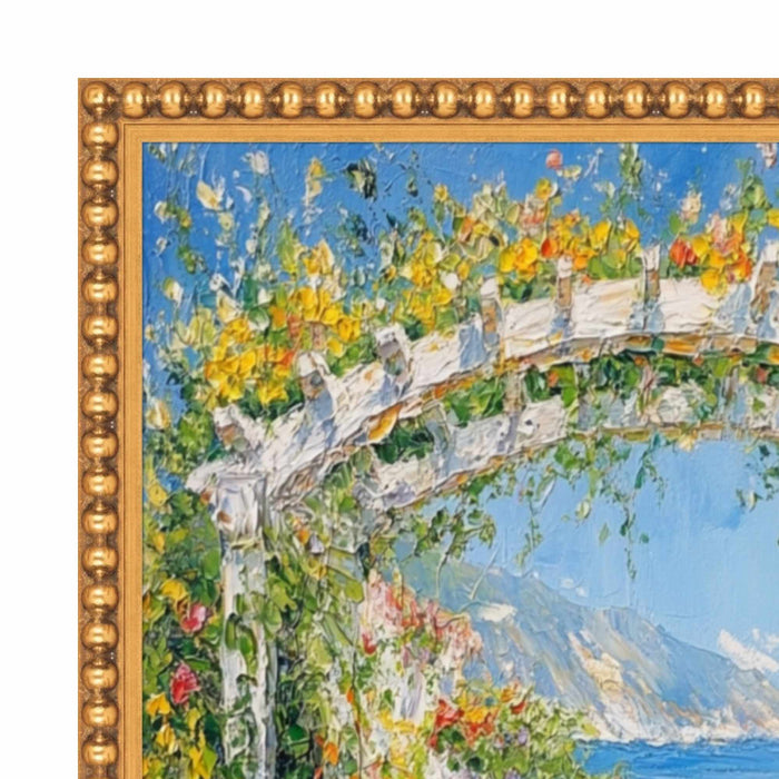 32x48 Frame Slim Gold Leaf Beaded Picture Frame
