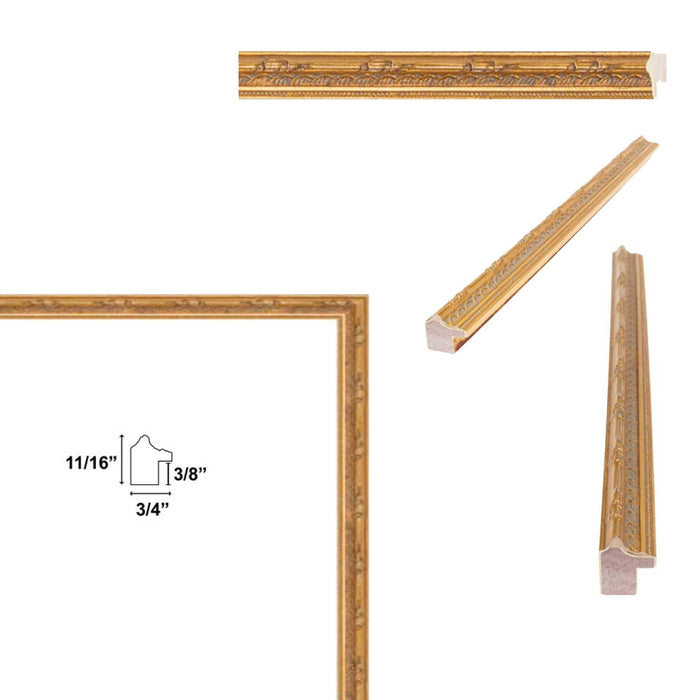 32x48 Frame Gold Leaf Design Picture Frame Deco home 