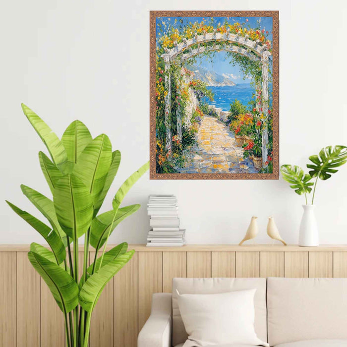 Slim Gold Leaf Floral Star Picture Frame Home Office