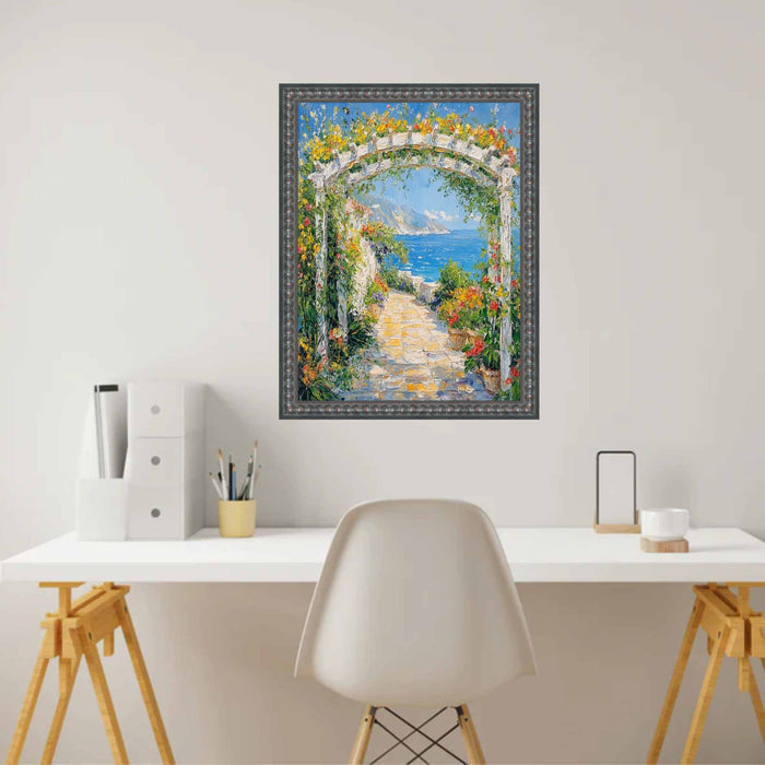 32x48 Frame Slim Gotham Black Beaded Picture Frame