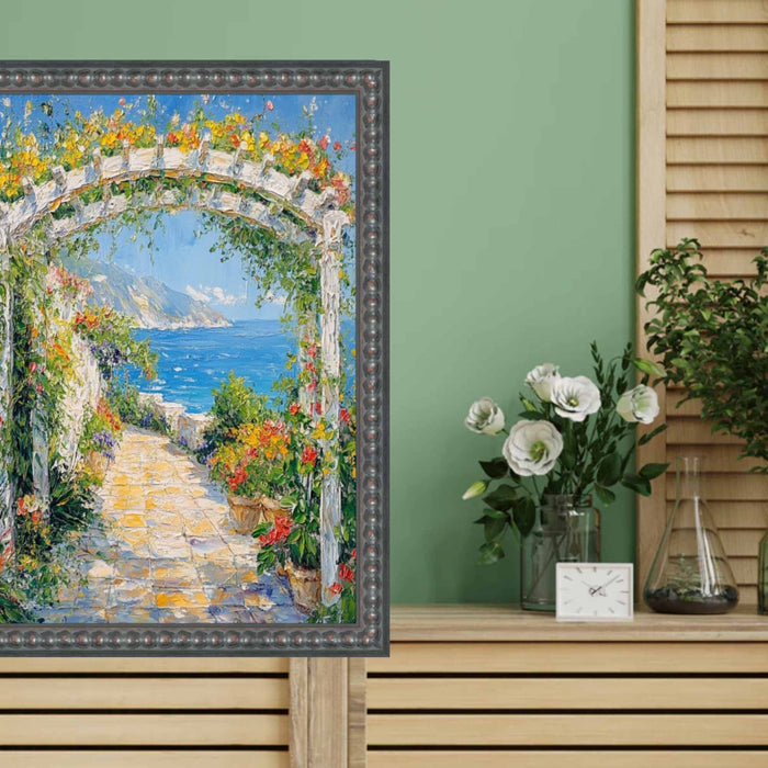 32x48 Frame Slim Gotham Black Beaded Picture Frame