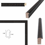 18x24 Frame Slim Gotham Black Beaded Picture Frame