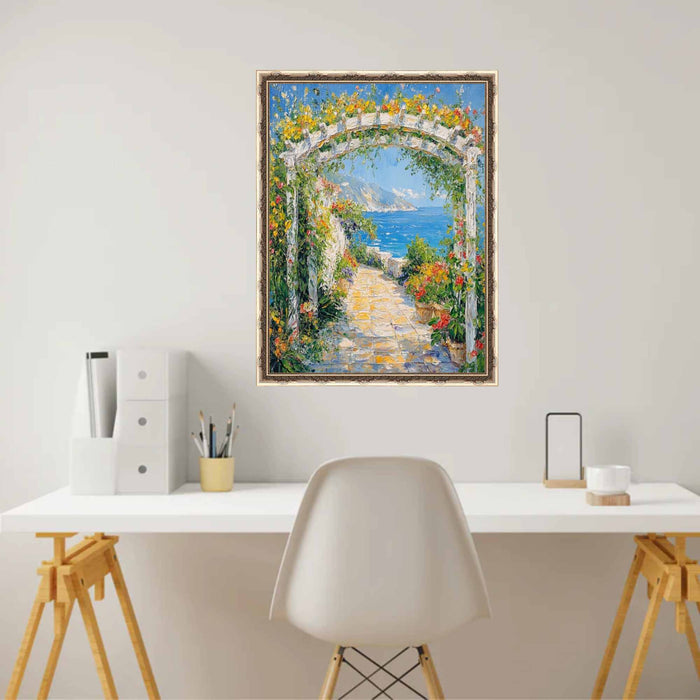 32x48 Frame Slim Silver Leaf Bead Design Picture Frame 