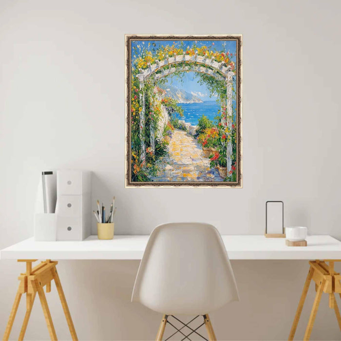 19x27 Frame Slim Silver Leaf Bead Design Picture Frame 