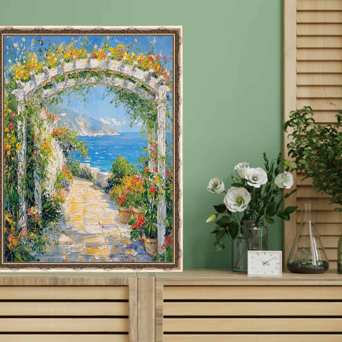 32x48 Frame Slim Silver Leaf Bead Design Picture Frame 
