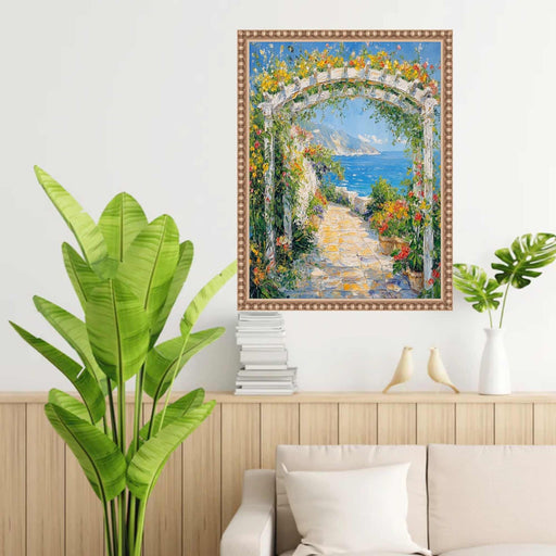 16x24 Frame Slim Silver Leaf Beaded Picture Frame 