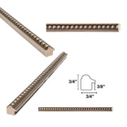 18x18 Frame Slim Silver Leaf Beaded Picture Frame 